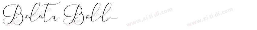 Bolota Bold字体转换